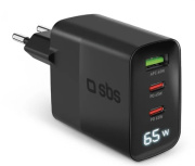 фото Зарядное устройство сетевое  SBS TETRGANLCD1USB2C65K