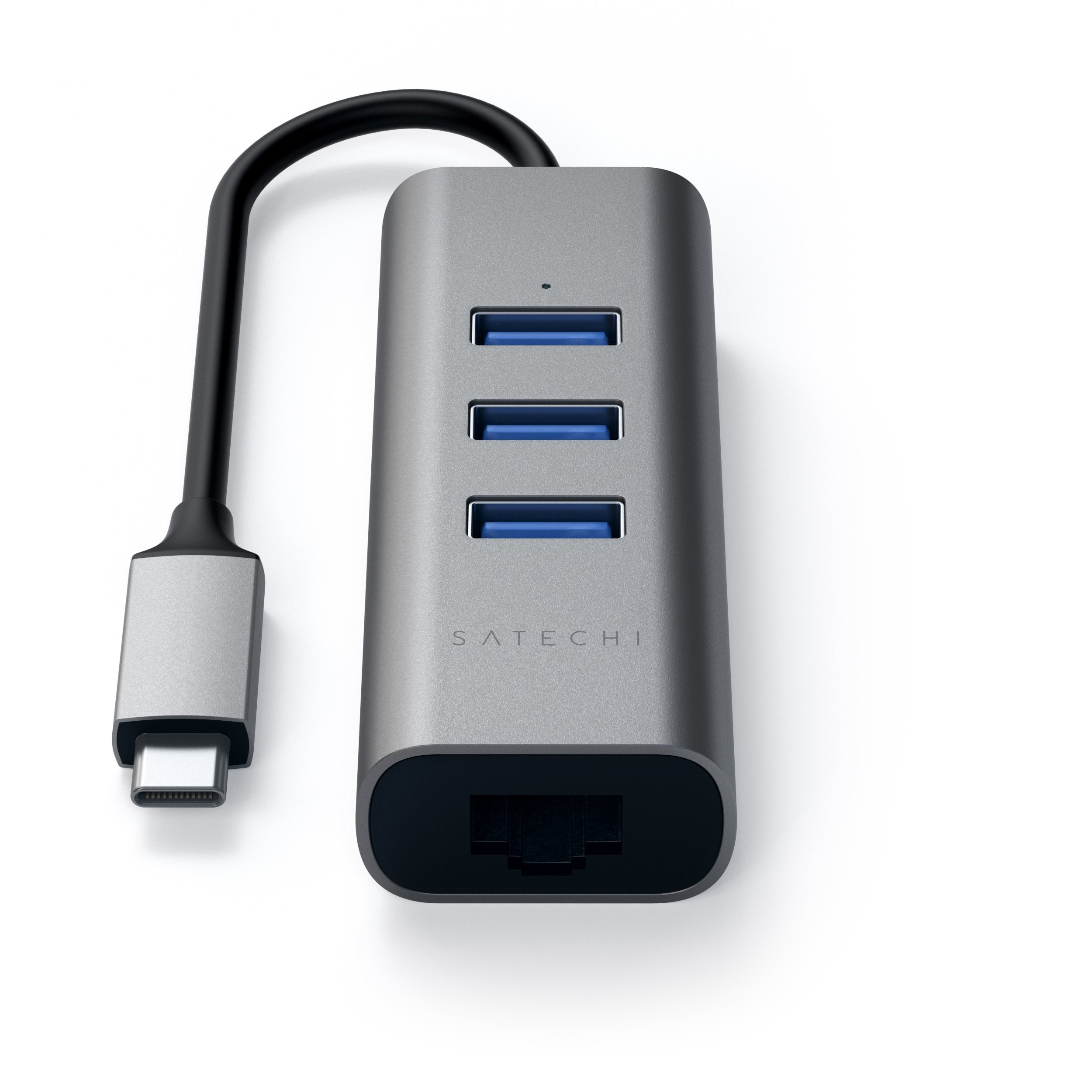 

Концентратор Satechi ST-TC2N1USB31AM Type-C 2-in-1 USB 3.0 Aluminum 3 Port Hub and Ethernet Port, серый космос, ST-TC2N1USB31AM