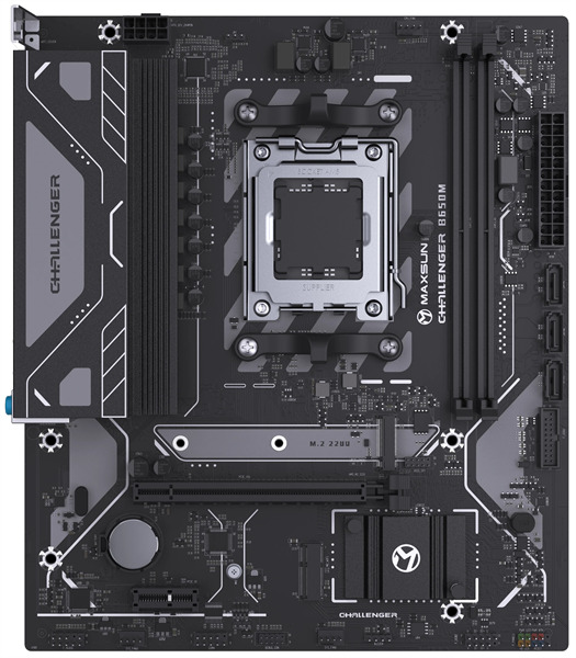 

Материнская плата mATX MAXSUN Challenger B650M (AM5, B650, 2*DDR5 (5200), 3*SATA, M.2, 4*USB 3.2, 2*USB 2.0, PCIe x16, DP, HDMI), Challenger B650M