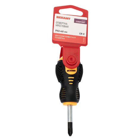 Изображение товара Отвертка Rexant 12-4730 с прорезиненной рукояткой, хромванадий