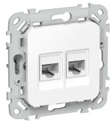 фото Розетка компьютерная  IEK FI-K22-2-K01
