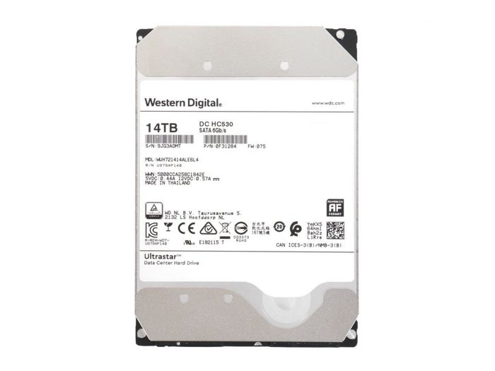 

Жесткий диск 14TB SATA 6Gb/s Western Digital 0F31284 WUH721414ALE6L4 3.5" Ultrastar DC HC530 7200rpm 512MB, 0F31284