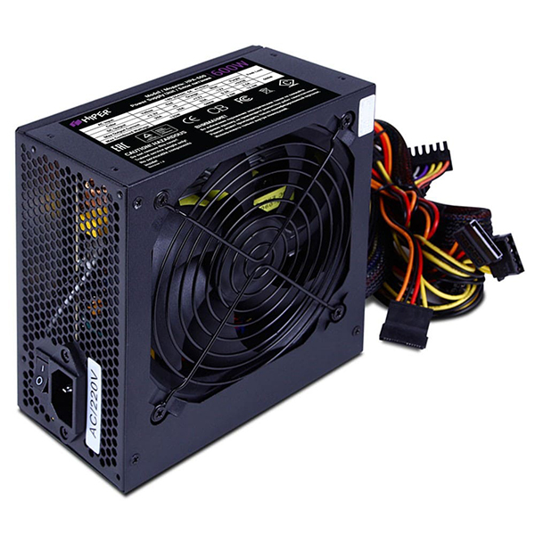 

Блок питания ATX HIPER HPA-600 600W, Active PFC, >80 efficiency, 120mm fan, черный) BOX, HPA-600
