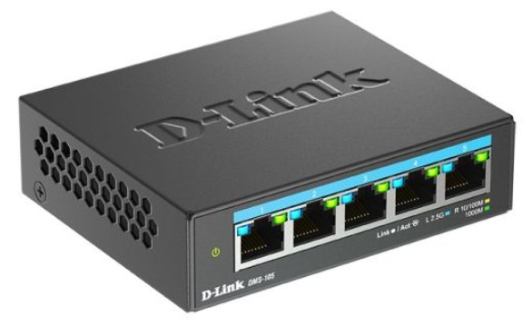 Изображение товара Коммутатор D-Link DMS-105/A2A для домашних сетей и офисов