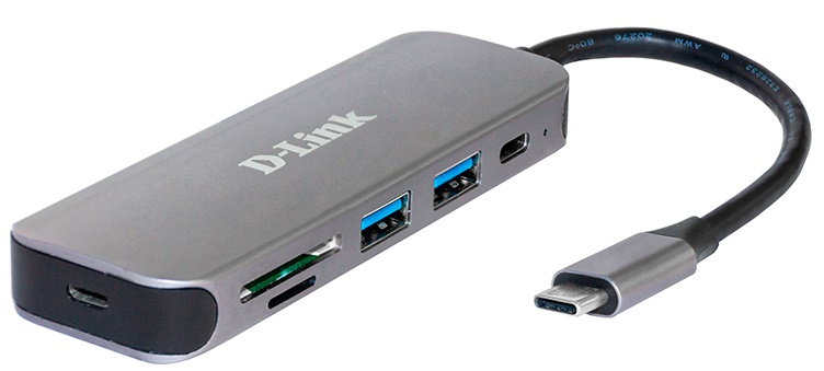 

Разветвитель D-link DUB-2325/A2A 2xUSB 3.0, 1xUSB Type-C, слотами для карт SD и microSD и разъемом USB Type-C, DUB-2325/A2A