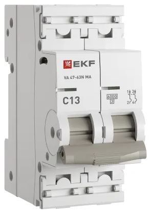Изображение товара Автоматический выключатель EKF M63MA6213C серии PROxima 13 А 230 В IP20