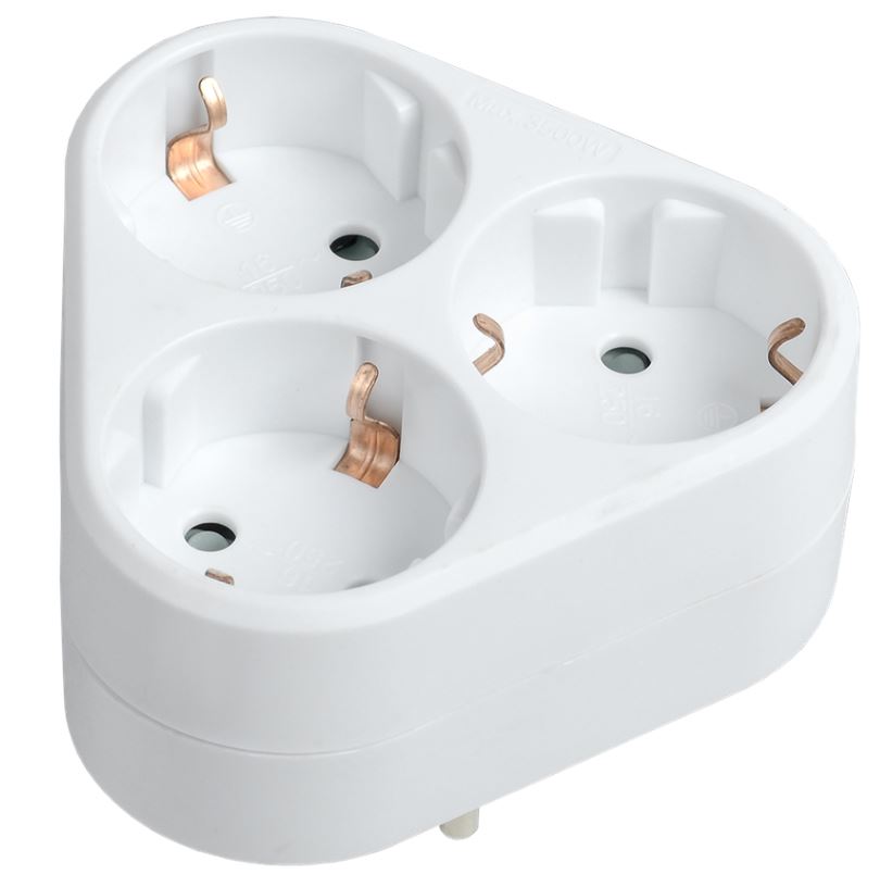 

Тройник IEK WTP10-16-03-Z-K01 Т-01/03 3 места 2P+PE 16А треугольный белый, WTP10-16-03-Z-K01