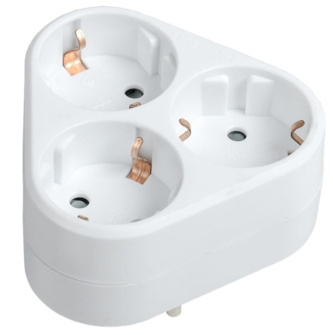 Изображение товара Тройник IEK WTP10-16-03-Z-K01 для подключения электроприборов