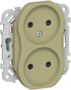 фото Розетка двухместная без заземления  IEK FI-R23-10-1-K26