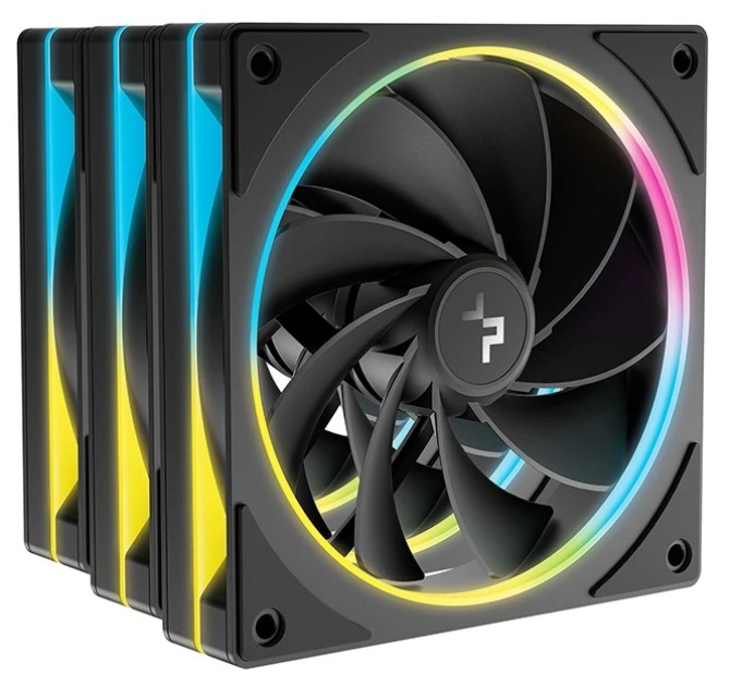 

Вентилятор для корпуса Deepcool FL12R SE 3IN1 120mm, 400-1500rpm, 41.14CFM, 25.79dBa (3-pack), FL12R SE 3IN1