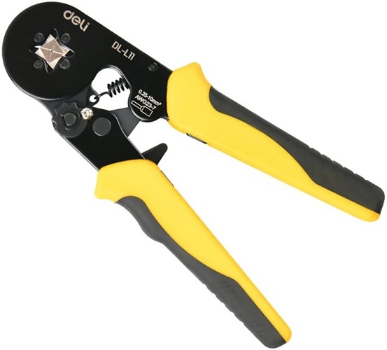 

Пресс-клещи Deli DL-L11 квадратные для обжима наконечников 0,25-10 кв.мм, DL-L11