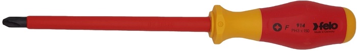 

Отвертка диэлектрическая Felo 91430490 крестовая PH3X150, 91430490