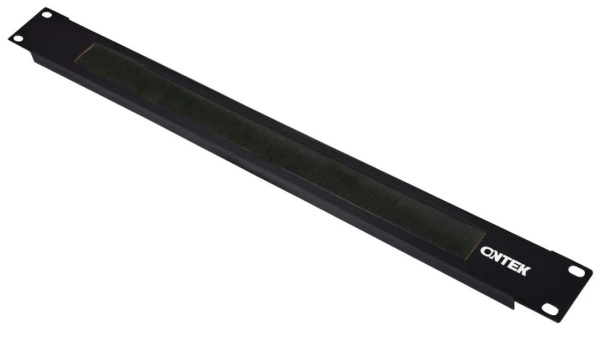 Изображение товара Кабельный органайзер ONTEK COB1U-9005 с щеточным вводом, 1U, черный
