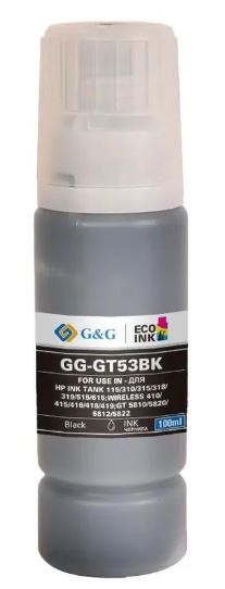 

Чернила G&G GG-GT53BK ДЛЯ HP INK TANK 110/115/116/118/310/315/316/318/319/515/615;WIRELESS 410/411/415/416/418/419;GT 5810/5820/5812/5822 ЧЕРНЫЙ 100МЛ, GG-GT53BK