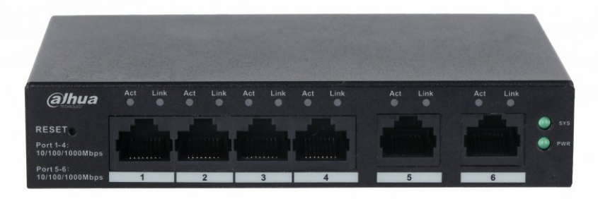 

Коммутатор Dahua DH-CS4006-4GT 6-портовый с функцией облачного управления, DH-CS4006-4GT