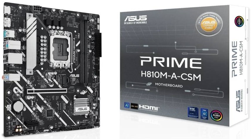 

Материнская плата mATX ASUS PRIME H810M-A-CSM 90MB1KK0-M0EAYC (LGA1851, H810, 2*DDR5 (6400), PCIe, 2*M.2, 4*SATA, 2*USB 3.2, 4*USB 2.0, HDM, DP), PRIME H810M-A-CSM
