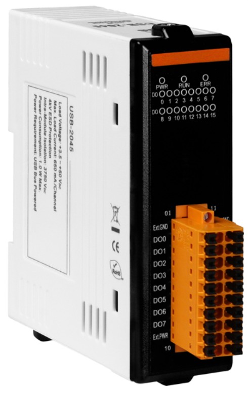 

Модуль ICP DAS USB-2045 CR 16 Source-type Digital Output Channels with Overload Protection (RoHS), USB-2045 CR