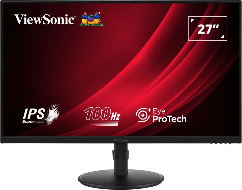Монитор 27" Viewsonic VA2708-HDJ 1920x1080 LED, 16:9, IPS, 250cd, 1300:1, 50M:1, 5ms, 178/178, VGA, HDMI, DP, audio, 100Hz, HAS, tilt, pivot, swivel,