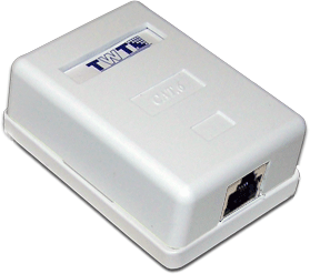 

Компьютерная розетка настенная TWT TWT-SM1-45/S6-WH 1 порт RJ-45, категория 6, экранированная, белая, TWT-SM1-45/S6-WH