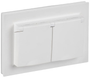 фото Розетка двухместная с заземлением  IEK BR-R26-16-44-K91-F