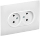 фото Розетка двухместная без заземления в сборе IEK SK-R23-10-K01-F в Санкт-Петербургe