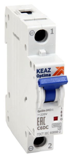 Изображение товара Автоматический выключатель КЭАЗ 261161 для постоянного тока 20 А IP20