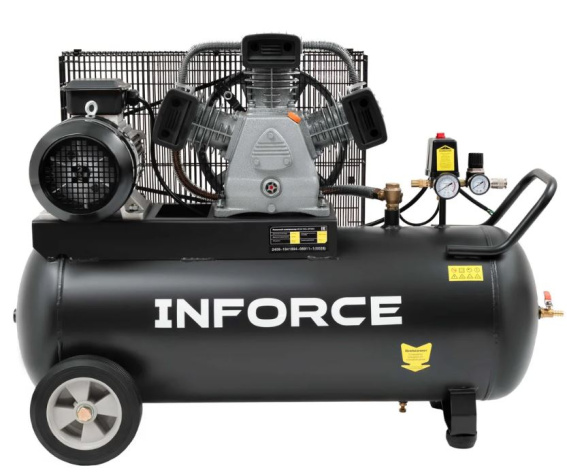 Изображение товара Компрессор Inforce IBCW-100L-3P/580 для сжатого воздуха мощный и надежный