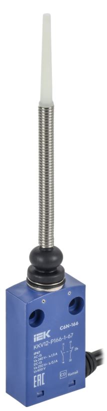

Выключатель концевой IEK KKV12-P166-1-67 C6N-166 пружинный стрержень с диэлектриком IP67, KKV12-P166-1-67