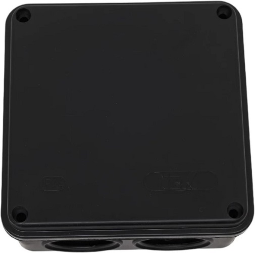 

Коробка распределительная IEK UKO11-100-100-050-K02-44 КМ41233 100х100х50мм IP44 6 вв. черная, UKO11-100-100-050-K02-44