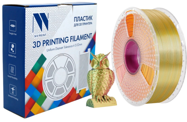 Изображение товара Пластик Silk PLA+ для 3D печати 1.75 мм NVP NV-3D-SILK-PLA-P
