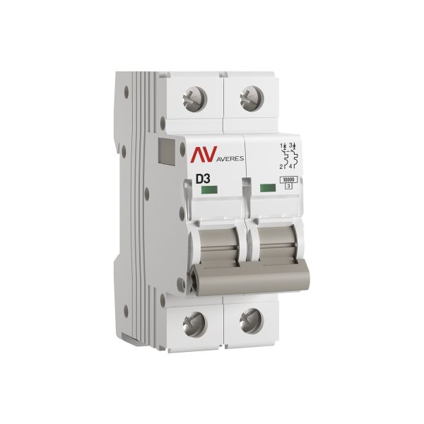 

Автоматический выключатель EKF mcb10-2-03D-av AV-10 2P 3A (D) 10kA AVERES, mcb10-2-03D-av