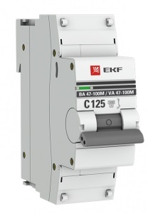 

Автоматический выключатель EKF mcb47100m-1-125C-pro Авт. выкл. 1P 125А (C) 10kA ВА 47-100M без тепл. расцепит. PROxima, mcb47100m-1-125C-pro