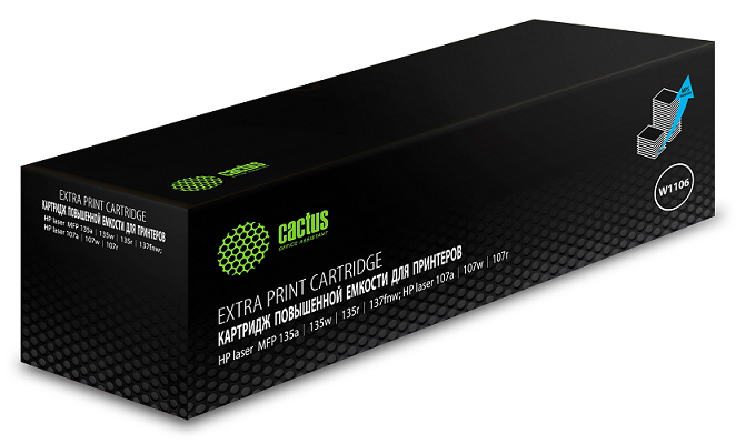 

Картридж Cactus W1106A CSP-W1106-MPSXL лазерный черный (10000стр.) для HP Laser 107a/107r/107w/135a MFP/135r MFP/135w MFP/137fnw MFP/137fwg MFP/MFP 13, W1106A