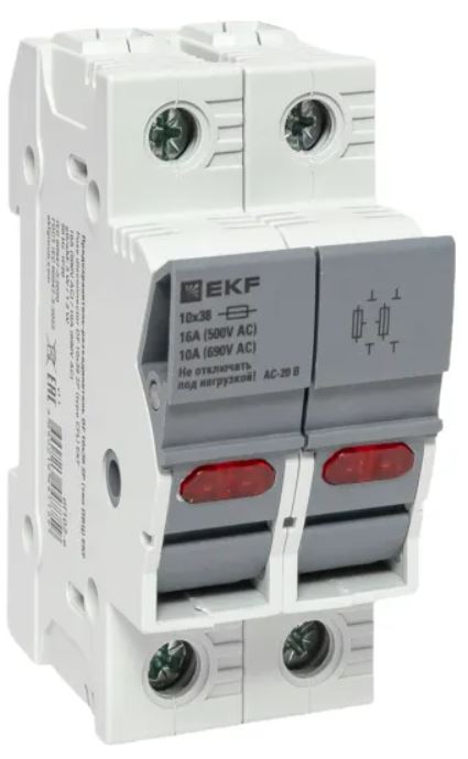 

Разъединитель-предохранитель EKF df102-e DF 10х38 2Р (тип ПВЦ), df102-e