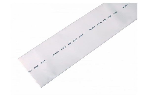 Изображение товара Термоусаживаемая трубка Rexant 25-0001 белая 1 м для изоляции и герметизации