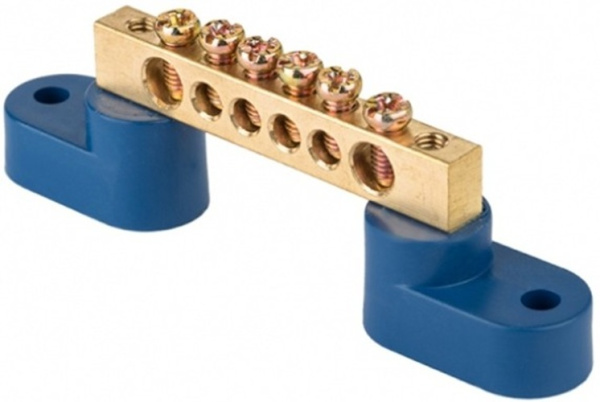 Изображение товара Шина EKF sn0-2-63-06 для соединений нулевых проводников и заземления