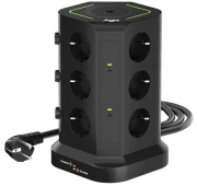 фото Сетевой фильтр  AGNI TP-VG6U12E-C-W-2m-black