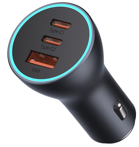 Изображение товара Автомобильное зарядное Baseus CGJP010013 with 65W PD и 3 портами