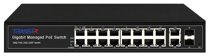 Коммутатор TRASSIR TR-NS24202S-300-16PoE v2 (D)
