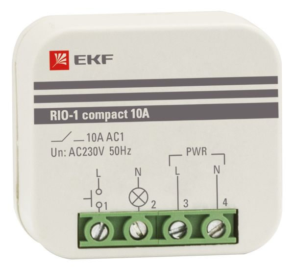 

Импульсное реле EKF rio-1k-10 RIO-1 compact 10А, rio-1k-10