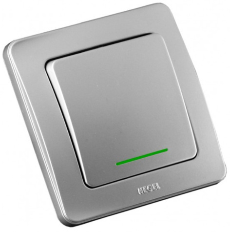 Изображение товара Переключатель одноклавишный HEGEL ВС16-362-06 для электромонтажа