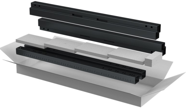 Изображение товара Комплект стойки и профилей для шкафа ITK LE05-18UXX-XL черный 18U