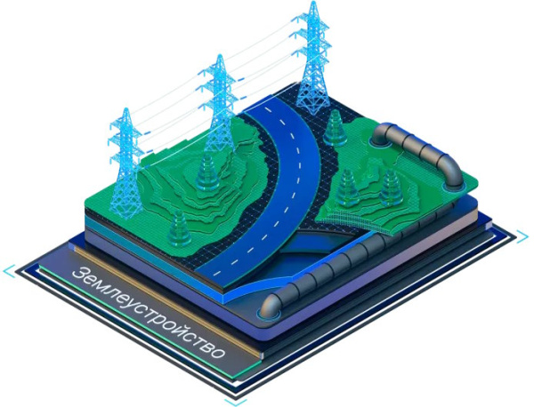 Изображение товара nanoCAD Землеустройство 25 модуль Топография сетковая лицензия на 1 год