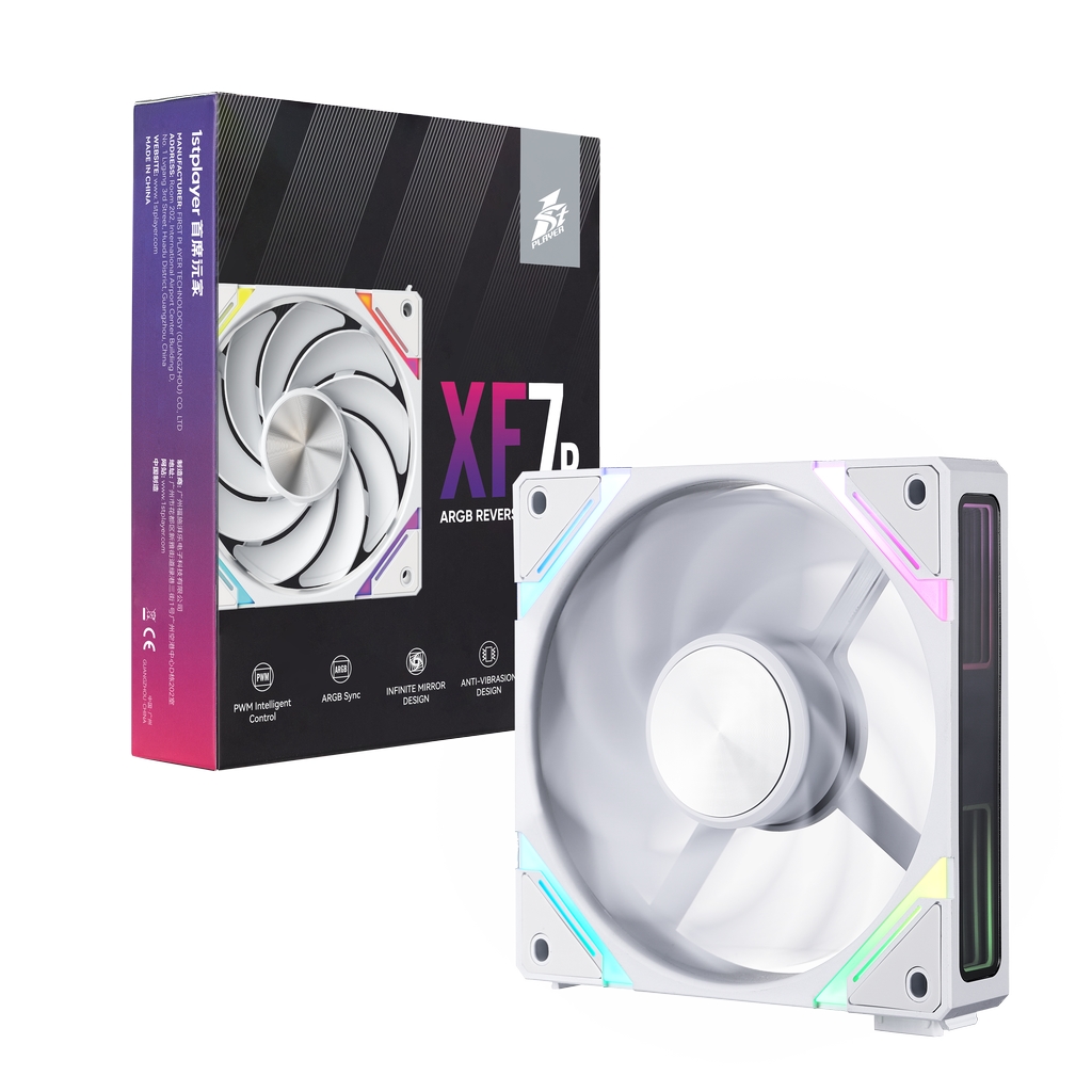

Вентилятор для корпуса 1STPLAYER XF7R-WH-1IN1 120mm, 600-2000rpm, 56.8CFM, 33.12dBa, XF7R-WH-1IN1