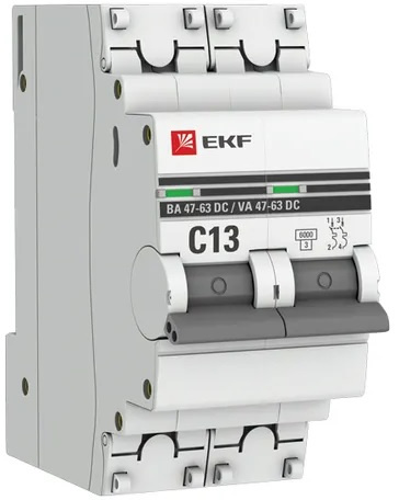 Изображение товара Автоматический выключатель EKF mcb4763-DC-2-13C-pro для защиты цепей