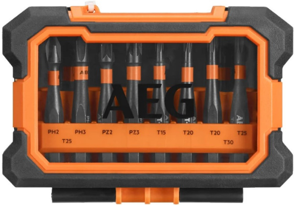 Изображение товара Набор ударных бит AEG Ballistic 10 шт для дрели-шуруповерта
