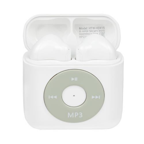 

Наушники беспроводные HIPER TWS MP3 HDX15 вкладыши, BT, белые, TWS MP3 HDX15