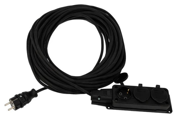 Изображение товара Морозостойкий удлинитель Rexant 11-7076 30 м три розетки IP44