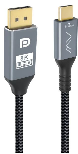 Кабель-переходник Caweon AEB-3M USB-C - DP, VISARIO, 3м, серый