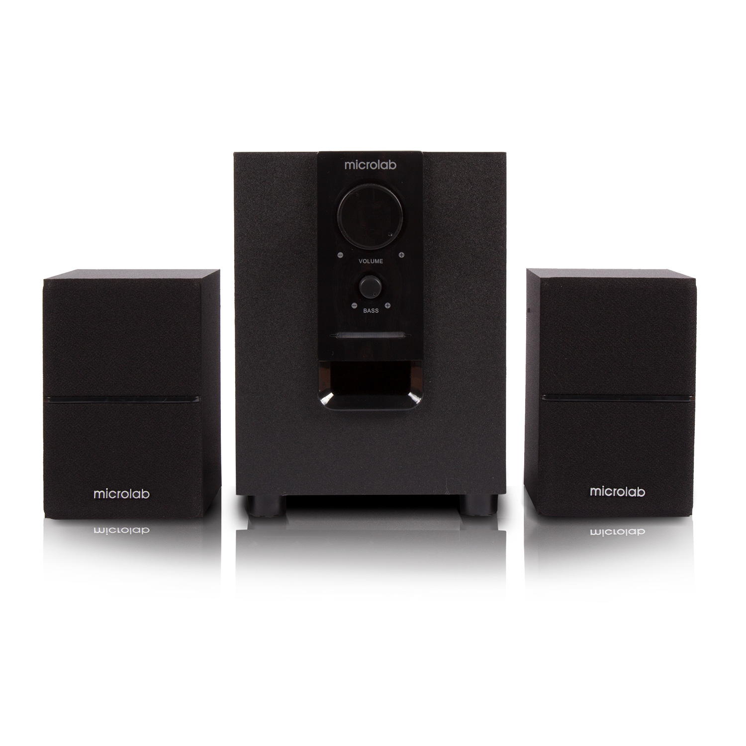 Компьютерная акустика Microlab M-106BT чёрная, 10W RMS, Bluetooth, 2 колонки+сабвуфер, дерево
